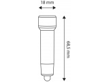 Entac Φακός 1W 5LED Μπρελόκ Μαύρο 3xLR44 (EFL-5LED-KC-BL)